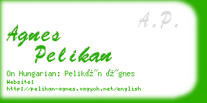 agnes pelikan business card